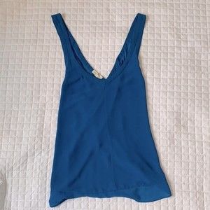 Silence and Noise Tank Top with Keyhole back detail. Cobalt Blue Large